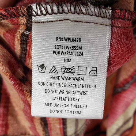 Wrangler Women's Cotton Blend Beaded Striped Long Top Size Large - Picture 9 of 12